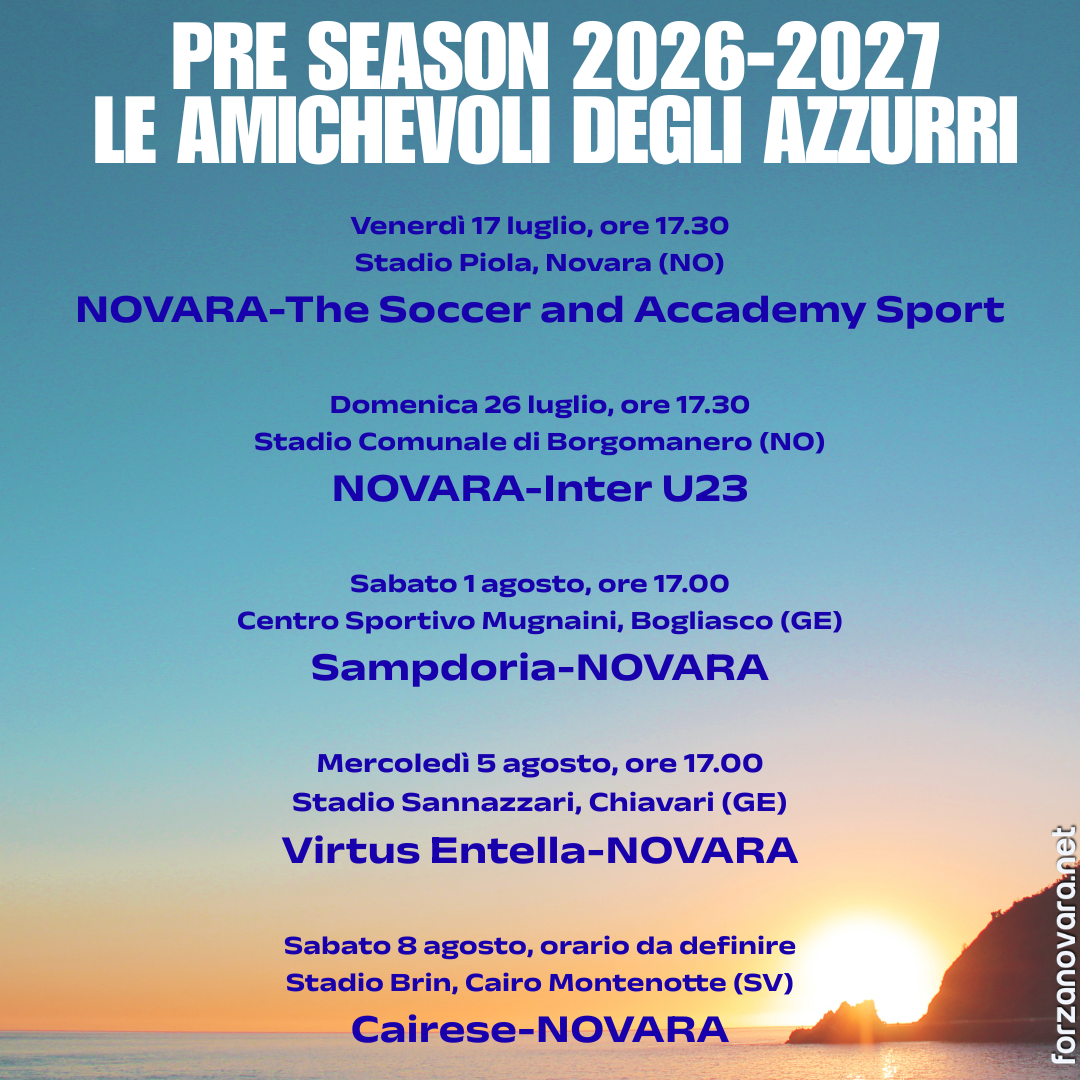 Pre Season Novara: in campo 5 volte!